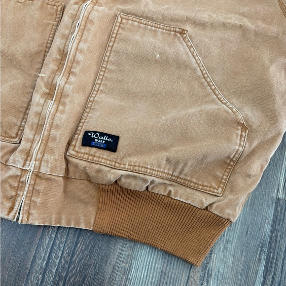 Walls Work Wear Brown Duck Canvas Jacket Mens XL 46-48 Distressed W35203KBW - Picture 11 of 13